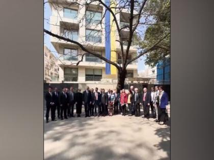 Ukraine Embassy in India, European Union delegation observe minute of silence to mark second anniversary of Russia's war | Ukraine Embassy in India, European Union delegation observe minute of silence to mark second anniversary of Russia's war Ukraine Embassy in India, European Union delegation observe minute of silence to mark second anniversary of Russia's war | Ukraine Embassy in India, European Union delegation observe minute of silence to mark second anniversary of Russia's war