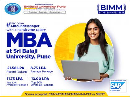 Sri Balaji University, Pune maintaining a Stellar Placement: Records Highest Package at Rs 21.58 LPA | Sri Balaji University, Pune maintaining a Stellar Placement: Records Highest Package at Rs 21.58 LPA