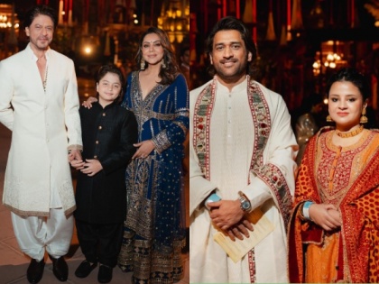 From SRK-Gauri to MS Dhoni-Sakshi: Who wore what at Anant-Radhika's pre-wedding festivities Day 3 | From SRK-Gauri to MS Dhoni-Sakshi: Who wore what at Anant-Radhika's pre-wedding festivities Day 3