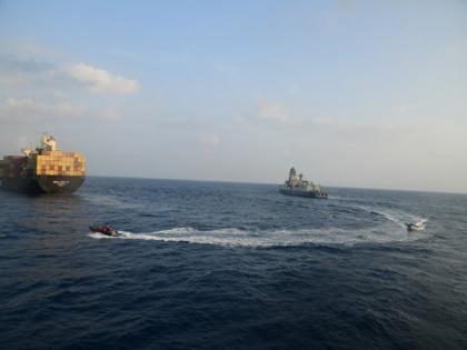 Indian warship responds to distress call from Liberian-flagged merchant vessel in Gulf of Aden | Indian warship responds to distress call from Liberian-flagged merchant vessel in Gulf of Aden Indian warship responds to distress call from Liberian-flagged merchant vessel in Gulf of Aden | Indian warship responds to distress call from Liberian-flagged merchant vessel in Gulf of Aden