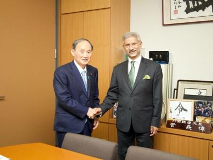 Jaishankar commends former Japanese PM Suga's leadership in strengthening India-Japan ties | Jaishankar commends former Japanese PM Suga's leadership in strengthening India-Japan ties Jaishankar commends former Japanese PM Suga's leadership in strengthening India-Japan ties | Jaishankar commends former Japanese PM Suga's leadership in strengthening India-Japan ties
