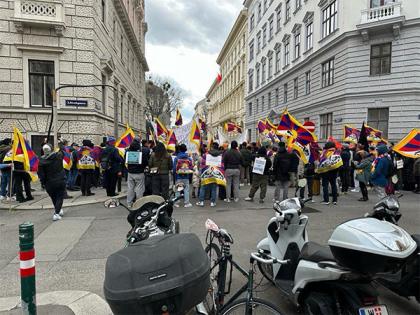 Vienna: Tibetan diaspora protests outside Chinese embassy on 65th National Uprising Day | Vienna: Tibetan diaspora protests outside Chinese embassy on 65th National Uprising Day