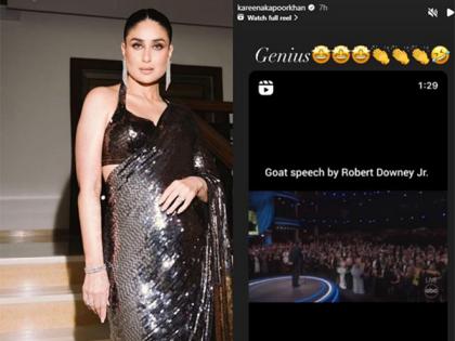 Oscars 2024: Kareena applauds Robert Downey Jr's winning speech; calls him 'genius' | Oscars 2024: Kareena applauds Robert Downey Jr's winning speech; calls him 'genius' Oscars 2024: Kareena applauds Robert Downey Jr's winning speech; calls him 'genius' | Oscars 2024: Kareena applauds Robert Downey Jr's winning speech; calls him 'genius'
