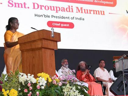 Hyderabad: President Murmu graces 'Global Spirituality Mahotsav' uniting diverse religious leaders | Hyderabad: President Murmu graces 'Global Spirituality Mahotsav' uniting diverse religious leaders Hyderabad: President Murmu graces 'Global Spirituality Mahotsav' uniting diverse religious leaders | Hyderabad: President Murmu graces 'Global Spirituality Mahotsav' uniting diverse religious leaders