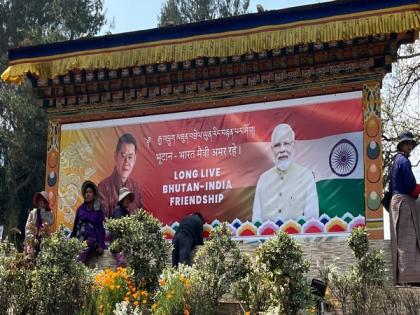 Himalayan nation adorned with 'Long live Bhutan-India friendship' posters ahead of PM Modi's visit | Himalayan nation adorned with 'Long live Bhutan-India friendship' posters ahead of PM Modi's visit Himalayan nation adorned with 'Long live Bhutan-India friendship' posters ahead of PM Modi's visit | Himalayan nation adorned with 'Long live Bhutan-India friendship' posters ahead of PM Modi's visit