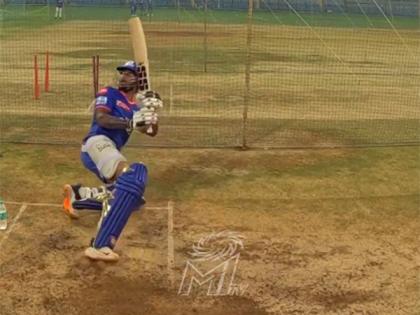 Mumbai Indians's Tilak Varma, Dewald Brevis sweat it out in nets ahead of IPL 2024 | Mumbai Indians's Tilak Varma, Dewald Brevis sweat it out in nets ahead of IPL 2024