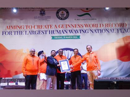 New Guinness World Record for Largest Human Waving National Flag Established by O.P. Jindal Global University & the Flag Foundation of India | New Guinness World Record for Largest Human Waving National Flag Established by O.P. Jindal Global University & the Flag Foundation of India New Guinness World Record for Largest Human Waving National Flag Established by O.P. Jindal Global University & the Flag Foundation of India | New Guinness World Record for Largest Human Waving National Flag Established by O.P. Jindal Global University & the Flag Foundation of India