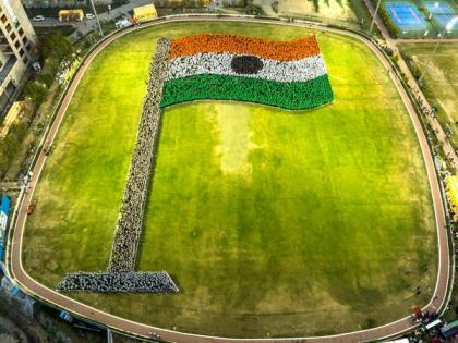 New Guinness World Record for Largest Human Waving National Flag Established by O.P. Jindal Global University & the Flag Foundation of India | New Guinness World Record for Largest Human Waving National Flag Established by O.P. Jindal Global University & the Flag Foundation of India New Guinness World Record for Largest Human Waving National Flag Established by O.P. Jindal Global University & the Flag Foundation of India | New Guinness World Record for Largest Human Waving National Flag Established by O.P. Jindal Global University & the Flag Foundation of India
