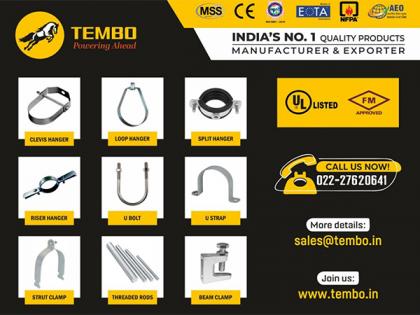 Tembo Global Industries Ltd Attains Prestigious UL & FM Certification for Fire and Safety Regulations in Pipe Hangers and Support Systems | Tembo Global Industries Ltd Attains Prestigious UL & FM Certification for Fire and Safety Regulations in Pipe Hangers and Support Systems Tembo Global Industries Ltd Attains Prestigious UL & FM Certification for Fire and Safety Regulations in Pipe Hangers and Support Systems | Tembo Global Industries Ltd Attains Prestigious UL & FM Certification for Fire and Safety Regulations in Pipe Hangers and Support Systems