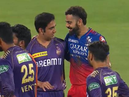 IPL 2024: Kohli, Gambhir hug each other during RCB's clash against KKR; video goes viral | IPL 2024: Kohli, Gambhir hug each other during RCB's clash against KKR; video goes viral