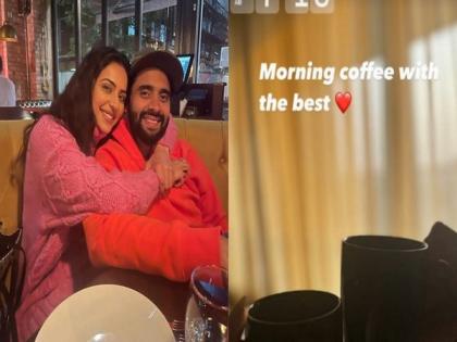 Rakul Preet Singh offers sneak peek into her morning coffee with husband Jackky Bhagnani | Rakul Preet Singh offers sneak peek into her morning coffee with husband Jackky Bhagnani