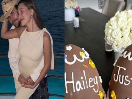 Justin Bieber, wife Hailey celebrate easter together with decorated chocolate eggs | Justin Bieber, wife Hailey celebrate easter together with decorated chocolate eggs