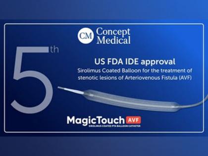 Concept Medical receives US FDA IDE approval for MagicTouch AVF indication, their fifth US clinical study approval for the MagicTouch portfolio | Concept Medical receives US FDA IDE approval for MagicTouch AVF indication, their fifth US clinical study approval for the MagicTouch portfolio