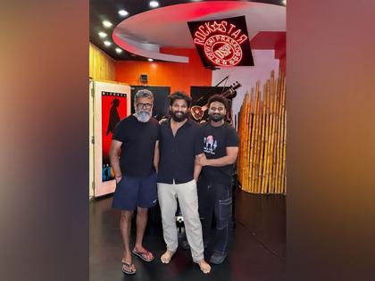 Pushpa 2: Allu Arjun shares photo with Sukumar, Devi Sri Prasad from music recording session | Pushpa 2: Allu Arjun shares photo with Sukumar, Devi Sri Prasad from music recording session