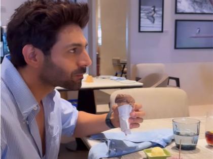 Kartik Aaryan's cheat day is full of ice creams | Kartik Aaryan's cheat day is full of ice creams Kartik Aaryan's cheat day is full of ice creams | Kartik Aaryan's cheat day is full of ice creams