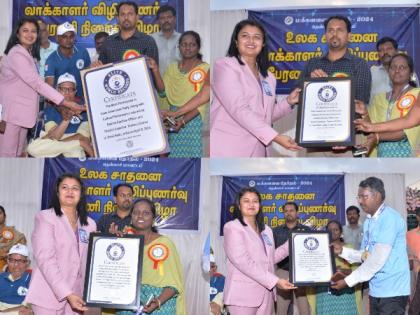 Elite World Record-Breaking Voter Awareness Rally with Cultural Extravaganza Held in Tenkasi District | Elite World Record-Breaking Voter Awareness Rally with Cultural Extravaganza Held in Tenkasi District