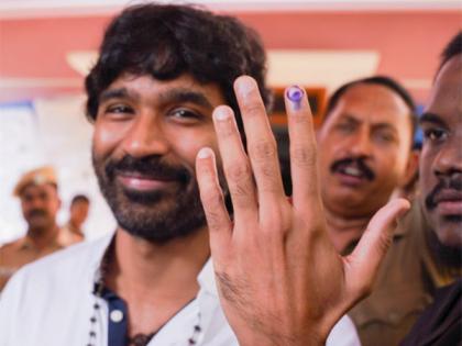 Lok Sabha Elections: Actor Dhanush casts vote in Chennai | Lok Sabha Elections: Actor Dhanush casts vote in Chennai