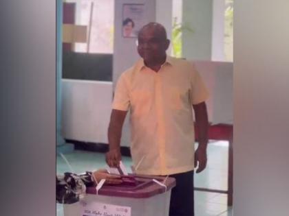 Maldivian opposition leader Abdulla Shahid casts his vote in parliamentary election | Maldivian opposition leader Abdulla Shahid casts his vote in parliamentary election