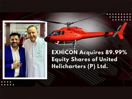 Exhicon Acquires 89.99 Percent of United Helicharters | Exhicon Acquires 89.99 Percent of United Helicharters Exhicon Acquires 89.99 Percent of United Helicharters | Exhicon Acquires 89.99 Percent of United Helicharters