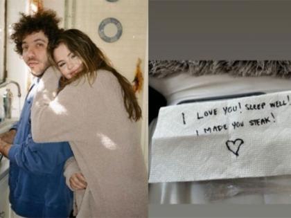 Selena Gomez receives sweet romantic note from boyfriend Benny Blanco, shares pic | Selena Gomez receives sweet romantic note from boyfriend Benny Blanco, shares pic