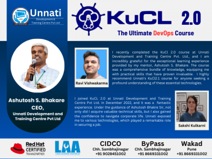 KuCL 2.0 Course: Shaping the Future of DevOps; Over 19 students from KuCL have been placed so far | KuCL 2.0 Course: Shaping the Future of DevOps; Over 19 students from KuCL have been placed so far