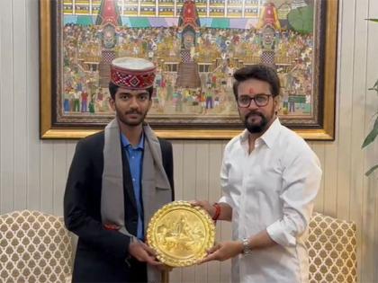 FIDE Candidates winner D Gukesh meets Sports Minister Anurag Thakur | FIDE Candidates winner D Gukesh meets Sports Minister Anurag Thakur FIDE Candidates winner D Gukesh meets Sports Minister Anurag Thakur | FIDE Candidates winner D Gukesh meets Sports Minister Anurag Thakur
