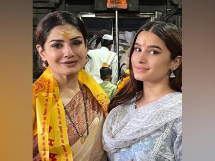 Raveena Tandon visits Bhimashankar temple with daughter Rasha Thadani | Raveena Tandon visits Bhimashankar temple with daughter Rasha Thadani
