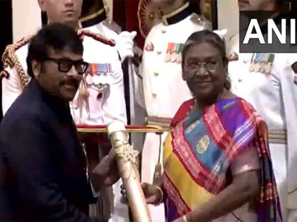Megastar Chiranjeevi honoured with Padma Vibhushan award | Megastar Chiranjeevi honoured with Padma Vibhushan award Megastar Chiranjeevi honoured with Padma Vibhushan award | Megastar Chiranjeevi honoured with Padma Vibhushan award