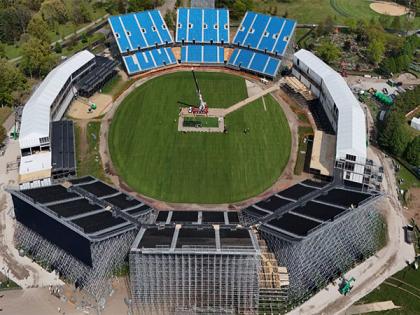 ICC T20 World Cup 2024: Nassau County International Cricket Stadium in New York Nears Completion Ahead of India-Pakistan Clash (Watch Video) | ICC T20 World Cup 2024: Nassau County International Cricket Stadium in New York Nears Completion Ahead of India-Pakistan Clash (Watch Video)