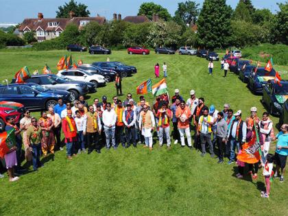 UK: Car rally organised to show support for PM Modi for Lok Sabha elections | UK: Car rally organised to show support for PM Modi for Lok Sabha elections UK: Car rally organised to show support for PM Modi for Lok Sabha elections | UK: Car rally organised to show support for PM Modi for Lok Sabha elections