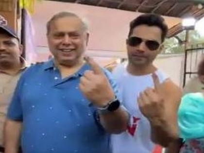 Lok Sabha polls: Varun Dhawan steps out with father David Dhawan to cast vote | Lok Sabha polls: Varun Dhawan steps out with father David Dhawan to cast vote Lok Sabha polls: Varun Dhawan steps out with father David Dhawan to cast vote | Lok Sabha polls: Varun Dhawan steps out with father David Dhawan to cast vote