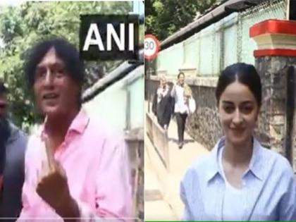 Chunky Panday, Ananya Panday cast their vote in Mumbai | Chunky Panday, Ananya Panday cast their vote in Mumbai