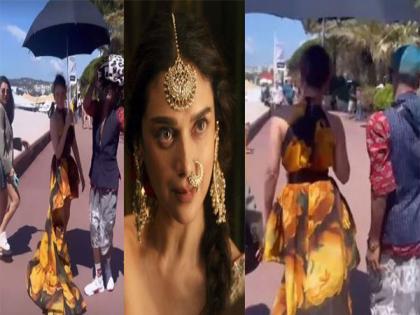 Aditi Rao Hydari recreates her Gajagamini walk at Cannes | Aditi Rao Hydari recreates her Gajagamini walk at Cannes