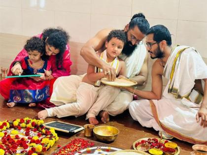 Check Out: Aksharabhyasam Ritual Performed for ‘Kantara’ Star Rishab Shetty’s Daughter at Divya Kshetra Hariharapura Temple | Check Out: Aksharabhyasam Ritual Performed for ‘Kantara’ Star Rishab Shetty’s Daughter at Divya Kshetra Hariharapura Temple