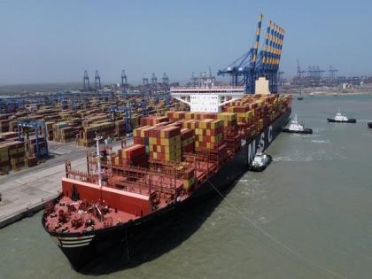 Largest container ship to arrive in India docks at Adani's Mundra Port | Largest container ship to arrive in India docks at Adani's Mundra Port