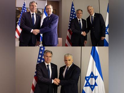 US Secy meets Yair Lapid, Benny Gantz, Isaac Herzog to stress on ceasefire agreement | US Secy meets Yair Lapid, Benny Gantz, Isaac Herzog to stress on ceasefire agreement US Secy meets Yair Lapid, Benny Gantz, Isaac Herzog to stress on ceasefire agreement | US Secy meets Yair Lapid, Benny Gantz, Isaac Herzog to stress on ceasefire agreement