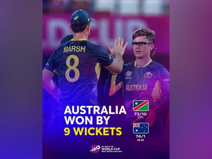 T20 WC: Australia qualify for Super Eights after beating Namibia by 9 wickets | T20 WC: Australia qualify for Super Eights after beating Namibia by 9 wickets