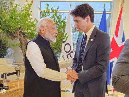 PM Modi meets Canadian counterpart Justin Trudeau on sidelines of G7 Summit in Italy | PM Modi meets Canadian counterpart Justin Trudeau on sidelines of G7 Summit in Italy PM Modi meets Canadian counterpart Justin Trudeau on sidelines of G7 Summit in Italy | PM Modi meets Canadian counterpart Justin Trudeau on sidelines of G7 Summit in Italy