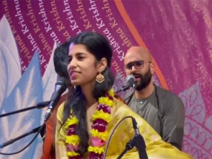 UK: Singer Maithili Thakur performs at London's Bhaktivedanta Temple | UK: Singer Maithili Thakur performs at London's Bhaktivedanta Temple UK: Singer Maithili Thakur performs at London's Bhaktivedanta Temple | UK: Singer Maithili Thakur performs at London's Bhaktivedanta Temple