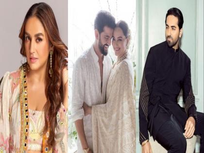 From Huma Qureshi to Ayushmann Khurrana, see how celebs congratulated newlyweds Sonakshi Sinha, Zaheer Iqbal | From Huma Qureshi to Ayushmann Khurrana, see how celebs congratulated newlyweds Sonakshi Sinha, Zaheer Iqbal From Huma Qureshi to Ayushmann Khurrana, see how celebs congratulated newlyweds Sonakshi Sinha, Zaheer Iqbal | From Huma Qureshi to Ayushmann Khurrana, see how celebs congratulated newlyweds Sonakshi Sinha, Zaheer Iqbal