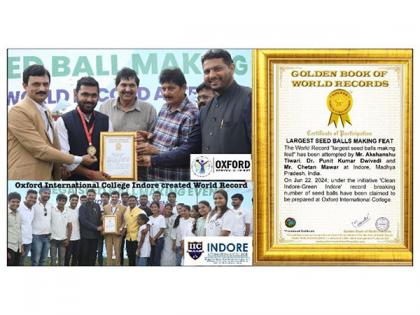 Oxford International College Campus in Indore Creates World Record by Making 1 Lakh Seed Balls to promote- Clean Indore & Green Indore | Oxford International College Campus in Indore Creates World Record by Making 1 Lakh Seed Balls to promote- Clean Indore & Green Indore Oxford International College Campus in Indore Creates World Record by Making 1 Lakh Seed Balls to promote- Clean Indore & Green Indore | Oxford International College Campus in Indore Creates World Record by Making 1 Lakh Seed Balls to promote- Clean Indore & Green Indore