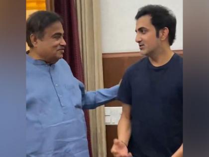 Former India opener Gautam Gambhir meets Union Minister Nitin Gadkari ...