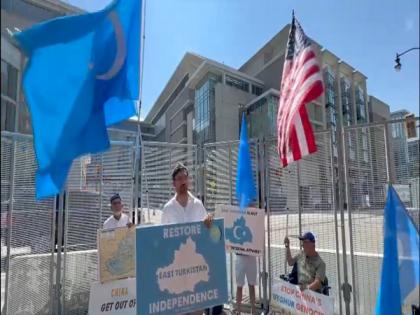 Protests erupt on sidelines of NATO Summit, urging to stop Chinese imperialism in Xinjiang region | Protests erupt on sidelines of NATO Summit, urging to stop Chinese imperialism in Xinjiang region Protests erupt on sidelines of NATO Summit, urging to stop Chinese imperialism in Xinjiang region | Protests erupt on sidelines of NATO Summit, urging to stop Chinese imperialism in Xinjiang region