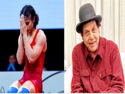 Dharmendra calls Vinesh Phogat "brave adventurous daughter" following her retirement | Dharmendra calls Vinesh Phogat "brave adventurous daughter" following her retirement Dharmendra calls Vinesh Phogat "brave adventurous daughter" following her retirement | Dharmendra calls Vinesh Phogat "brave adventurous daughter" following her retirement