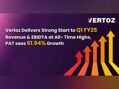 Vertoz Delivers Strong Start to Q1 FY25 Revenue and EBIDTA at All-Time Highs, PAT sees 61.94 per cent Growth | Vertoz Delivers Strong Start to Q1 FY25 Revenue and EBIDTA at All-Time Highs, PAT sees 61.94 per cent Growth Vertoz Delivers Strong Start to Q1 FY25 Revenue and EBIDTA at All-Time Highs, PAT sees 61.94 per cent Growth | Vertoz Delivers Strong Start to Q1 FY25 Revenue and EBIDTA at All-Time Highs, PAT sees 61.94 per cent Growth