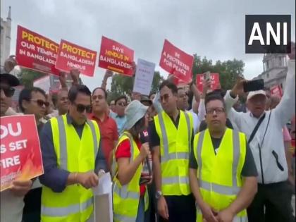 Protest outside UK Parliament condemns violence against Hindus in Bangladesh | Protest outside UK Parliament condemns violence against Hindus in Bangladesh Protest outside UK Parliament condemns violence against Hindus in Bangladesh | Protest outside UK Parliament condemns violence against Hindus in Bangladesh
