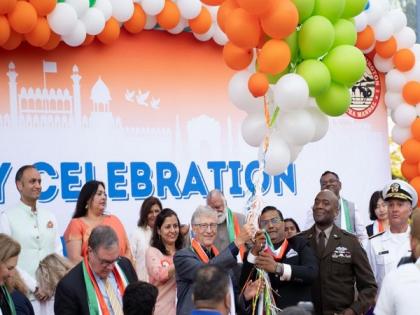 US: Bill Gates flags off first India Day celebrations in Seattle | US: Bill Gates flags off first India Day celebrations in Seattle