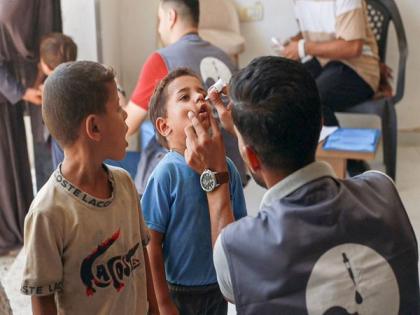 "1,61,000 children vaccinated against polio in Gaza in two days, exceeding estimated target," says WHO | "1,61,000 children vaccinated against polio in Gaza in two days, exceeding estimated target," says WHO "1,61,000 children vaccinated against polio in Gaza in two days, exceeding estimated target," says WHO | "1,61,000 children vaccinated against polio in Gaza in two days, exceeding estimated target," says WHO