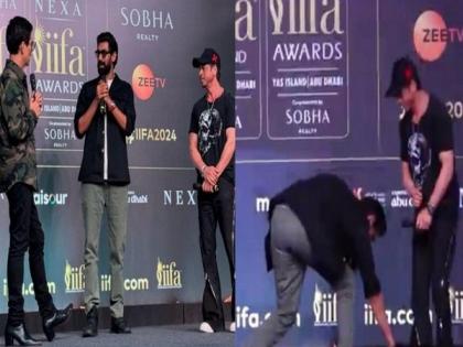 Rana Daggubati touches SRK, Karan Johar's feet, fans react | Rana Daggubati touches SRK, Karan Johar's feet, fans react Rana Daggubati touches SRK, Karan Johar's feet, fans react | Rana Daggubati touches SRK, Karan Johar's feet, fans react