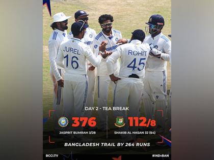 Chennai Test: Indian bowlers restrict Bangladesh to 112/8 at Tea | Chennai Test: Indian bowlers restrict Bangladesh to 112/8 at Tea